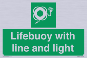 Lifebuoy with line and light